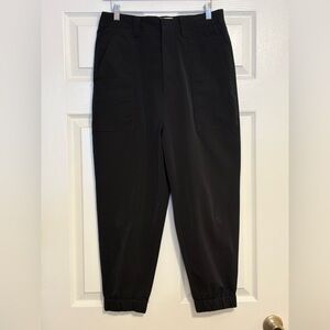 Ami Paris Technical Jogger Pants Black Small Elastic Cuff Tapered Trouser Unisex